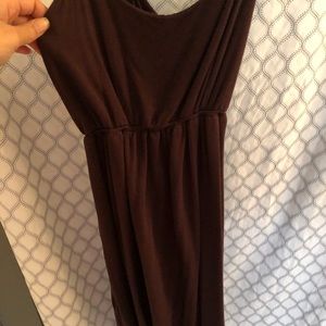 Brown tie up dress